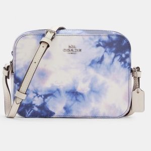 Coach Tie Dye Mini Camera Bag Crossbody Purse Blue/Lilac/Pink/White EUC